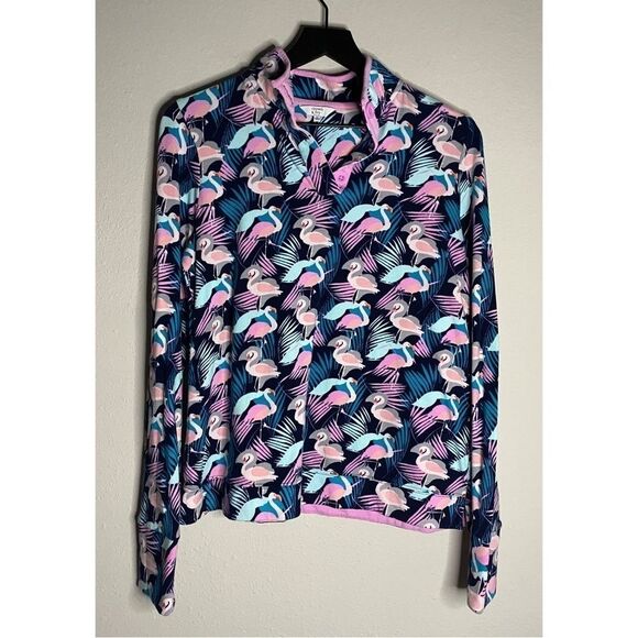 Crown & Ivy Flamenco Print Long Sleeve Pullover Size M - Picture 1 of 9